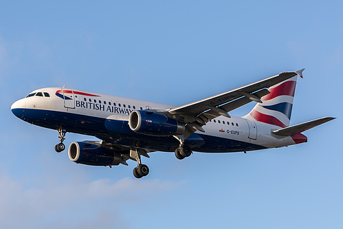 British Airways Airbus A319-100 G-EUPS at London Heathrow Airport (EGLL/LHR) British Airways Airbus A319-100 G-EUPS at London Heathrow Airport (EGLL/LHR)