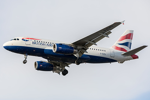 British Airways Airbus A319-100 G-EUPU at London Heathrow Airport (EGLL/LHR) British Airways Airbus A319-100 G-EUPU at London Heathrow Airport (EGLL/LHR)