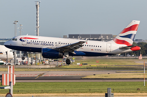British Airways Airbus A319-100 G-EUPW at London Heathrow Airport (EGLL/LHR) British Airways Airbus A319-100 G-EUPW at London Heathrow Airport (EGLL/LHR)