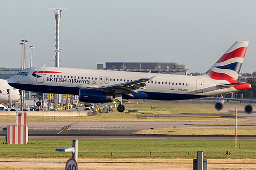 British Airways Airbus A320-200 G-EUUC at London Heathrow Airport (EGLL/LHR) British Airways Airbus A320-200 G-EUUC at London Heathrow Airport (EGLL/LHR)