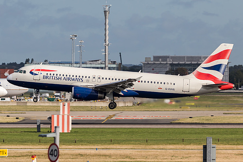 British Airways Airbus A320-200 G-EUUG at London Heathrow Airport (EGLL/LHR) British Airways Airbus A320-200 G-EUUG at London Heathrow Airport (EGLL/LHR)