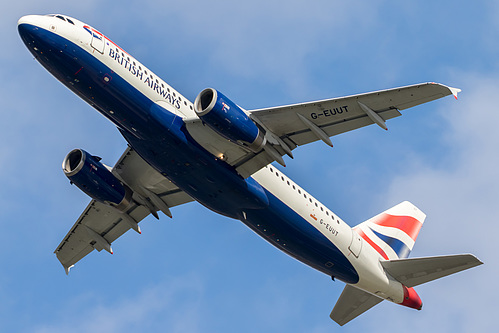 British Airways Airbus A320-200 G-EUUT at London Heathrow Airport (EGLL/LHR) British Airways Airbus A320-200 G-EUUT at London Heathrow Airport (EGLL/LHR)
