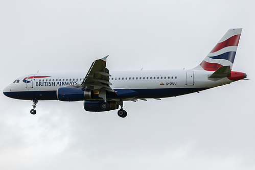 British Airways Airbus A320-200 G-EUUU at London Heathrow Airport (EGLL/LHR) British Airways Airbus A320-200 G-EUUU at London Heathrow Airport (EGLL/LHR)
