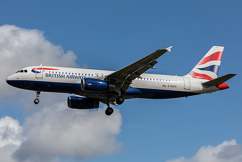 British Airways Airbus A320-200 G-EUUV at London Heathrow Airport (EGLL/LHR) British Airways Airbus A320-200 G-EUUV at London Heathrow Airport (EGLL/LHR)