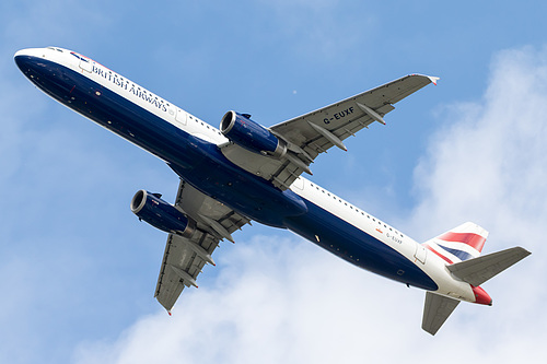 British Airways Airbus A321-200 G-EUXF at London Heathrow Airport (EGLL/LHR) British Airways Airbus A321-200 G-EUXF at London Heathrow Airport (EGLL/LHR)