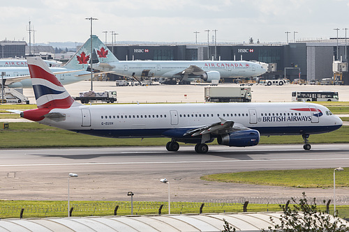 British Airways Airbus A321-200 G-EUXH at London Heathrow Airport (EGLL/LHR) British Airways Airbus A321-200 G-EUXH at London Heathrow Airport (EGLL/LHR)