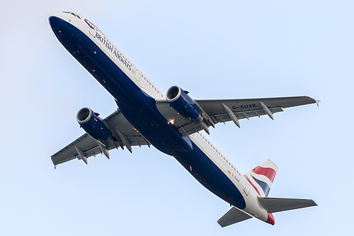 British Airways Airbus A321-200 G-EUXK at London Heathrow Airport (EGLL/LHR) British Airways Airbus A321-200 G-EUXK at London Heathrow Airport (EGLL/LHR)