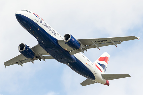 British Airways Airbus A320-200 G-EUYD at London Heathrow Airport (EGLL/LHR) British Airways Airbus A320-200 G-EUYD at London Heathrow Airport (EGLL/LHR)
