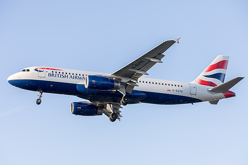 British Airways Airbus A320-200 G-EUYE at London Heathrow Airport (EGLL/LHR) British Airways Airbus A320-200 G-EUYE at London Heathrow Airport (EGLL/LHR)