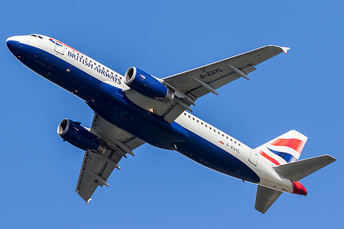 British Airways Airbus A320-200 G-EUYL at London Heathrow Airport (EGLL/LHR) British Airways Airbus A320-200 G-EUYL at London Heathrow Airport (EGLL/LHR)