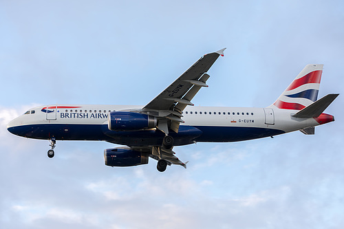 British Airways Airbus A320-200 G-EUYM at London Heathrow Airport (EGLL/LHR) British Airways Airbus A320-200 G-EUYM at London Heathrow Airport (EGLL/LHR)