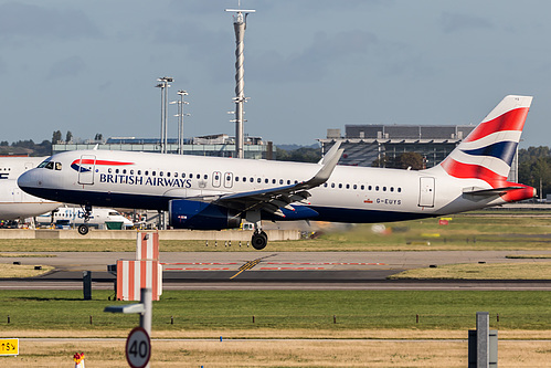British Airways Airbus A320-200 G-EUYS at London Heathrow Airport (EGLL/LHR) British Airways Airbus A320-200 G-EUYS at London Heathrow Airport (EGLL/LHR)
