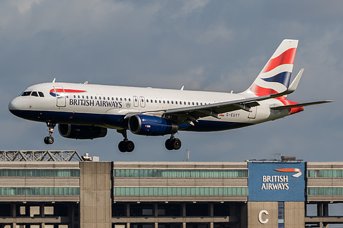 British Airways Airbus A320-200 G-EUYT at London Heathrow Airport (EGLL/LHR) British Airways Airbus A320-200 G-EUYT at London Heathrow Airport (EGLL/LHR)