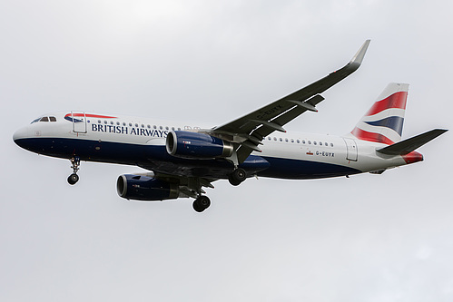 British Airways Airbus A320-200 G-EUYX at London Heathrow Airport (EGLL/LHR) British Airways Airbus A320-200 G-EUYX at London Heathrow Airport (EGLL/LHR)