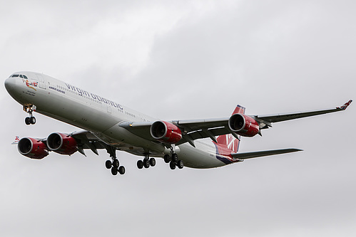 Virgin Atlantic Airbus A340-600 G-VFIT at London Heathrow Airport (EGLL/LHR) Virgin Atlantic Airbus A340-600 G-VFIT at London Heathrow Airport (EGLL/LHR)