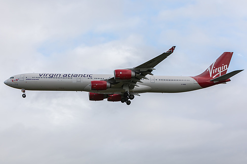 Virgin Atlantic Airbus A340-600 G-VWEB at London Heathrow Airport (EGLL/LHR) Virgin Atlantic Airbus A340-600 G-VWEB at London Heathrow Airport (EGLL/LHR)