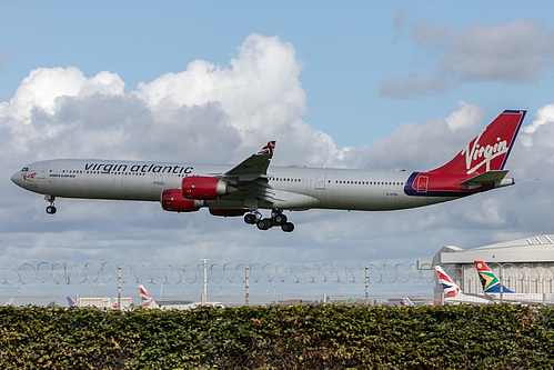 Virgin Atlantic Airbus A340-600 G-VYOU at London Heathrow Airport (EGLL/LHR) Virgin Atlantic Airbus A340-600 G-VYOU at London Heathrow Airport (EGLL/LHR)