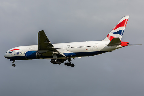 British Airways Boeing 777-200ER G-YMMJ at London Heathrow Airport (EGLL/LHR) British Airways Boeing 777-200ER G-YMMJ at London Heathrow Airport (EGLL/LHR)
