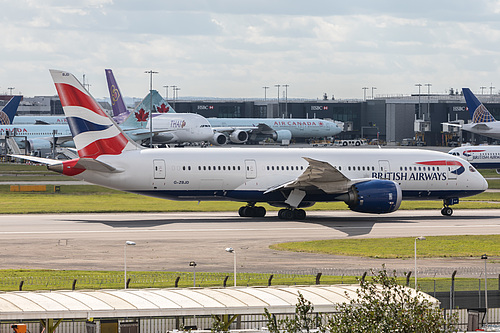 British Airways Boeing 787-8 G-ZBJD at London Heathrow Airport (EGLL/LHR) British Airways Boeing 787-8 G-ZBJD at London Heathrow Airport (EGLL/LHR)