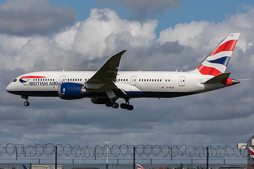 British Airways Boeing 787-8 G-ZBJE at London Heathrow Airport (EGLL/LHR) British Airways Boeing 787-8 G-ZBJE at London Heathrow Airport (EGLL/LHR)