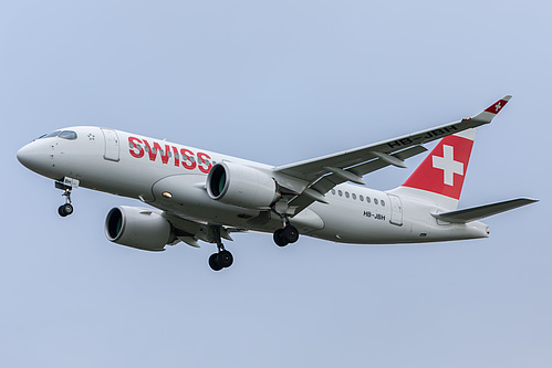 Swiss International Air Lines Bombardier CS100 HB-JBH at London Heathrow Airport (EGLL/LHR) Swiss International Air Lines Bombardier CS100 HB-JBH at London Heathrow Airport (EGLL/LHR)