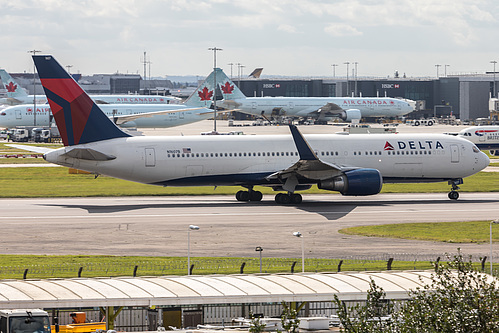 Delta Air Lines Boeing 767-300ER N1607B at London Heathrow Airport (EGLL/LHR)