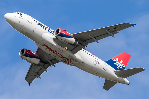 AirSERBIA Airbus A319-100 YU-APC at London Heathrow Airport (EGLL/LHR)