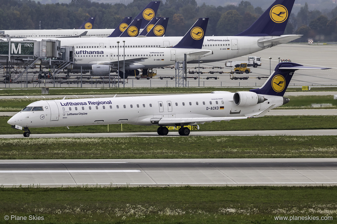 Lufthansa CityLine Canadair CRJ-900 D-ACKD at Munich International Airport (EDDM/MUC) Lufthansa CityLine Canadair CRJ-900 D-ACKD at Munich International Airport (EDDM/MUC)