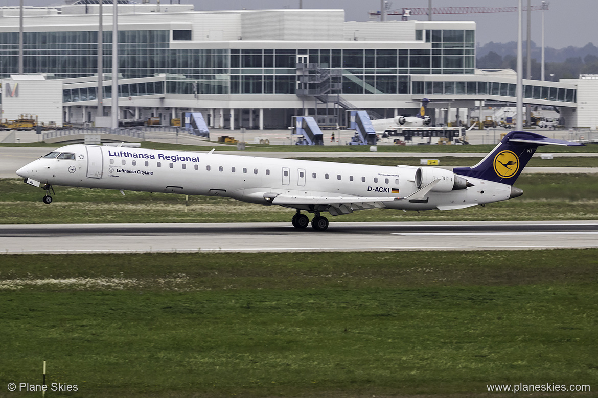 Lufthansa CityLine Canadair CRJ-900 D-ACKI at Munich International Airport (EDDM/MUC) Lufthansa CityLine Canadair CRJ-900 D-ACKI at Munich International Airport (EDDM/MUC)