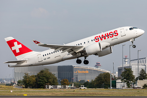 Swiss International Air Lines Bombardier CS100 HB-JBB at Frankfurt am Main International Airport (EDDF/FRA) Swiss International Air Lines Bombardier CS100 HB-JBB at Frankfurt am Main International Airport (EDDF/FRA)