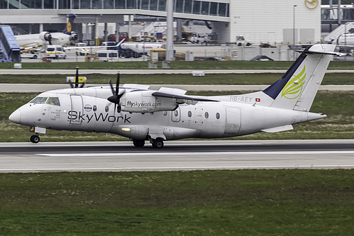 SkyWork Airlines Dornier / Fairchild-Dornier Do-328 HB-AEY at Munich International Airport (EDDM/MUC)