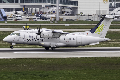 SkyWork Airlines Dornier / Fairchild-Dornier Do-328 HB-AEY at Munich International Airport (EDDM/MUC) SkyWork Airlines Dornier / Fairchild-Dornier Do-328 HB-AEY at Munich International Airport (EDDM/MUC)