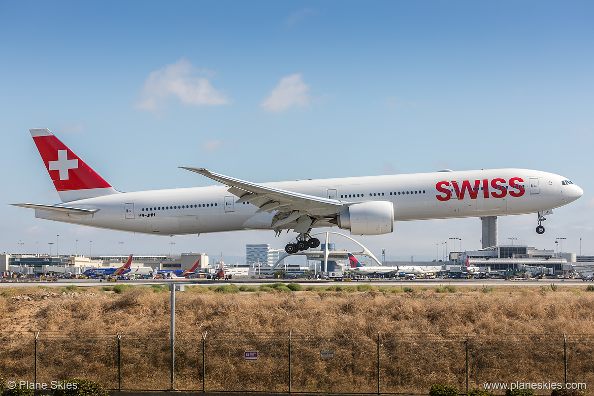 Swiss International Air Lines Boeing 777-300ER HB-JNH at Los Angeles International Airport (KLAX/LAX) Swiss International Air Lines Boeing 777-300ER HB-JNH at Los Angeles International Airport (KLAX/LAX)