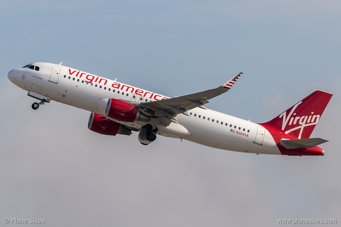 Virgin America Airbus A320-200 N284VA at Los Angeles International Airport (KLAX/LAX)