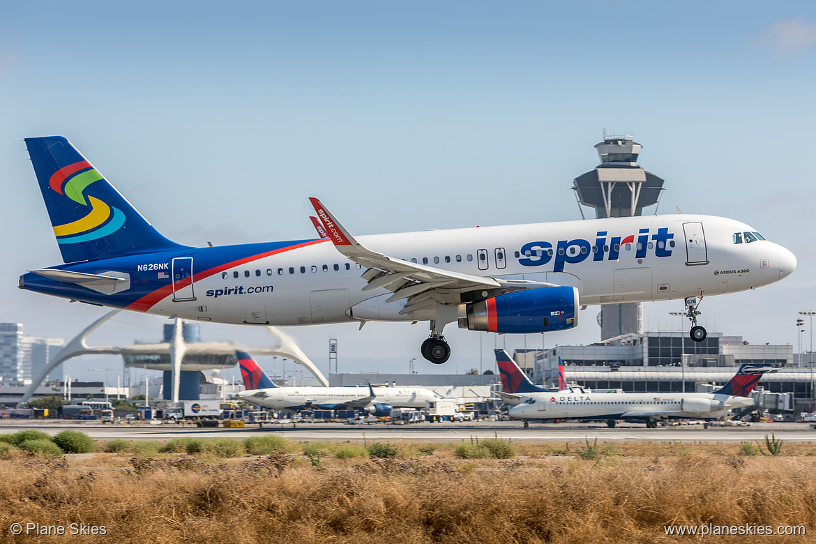 Spirit Airlines Airbus A320-200 N626NK at Los Angeles International Airport (KLAX/LAX) Spirit Airlines Airbus A320-200 N626NK at Los Angeles International Airport (KLAX/LAX)