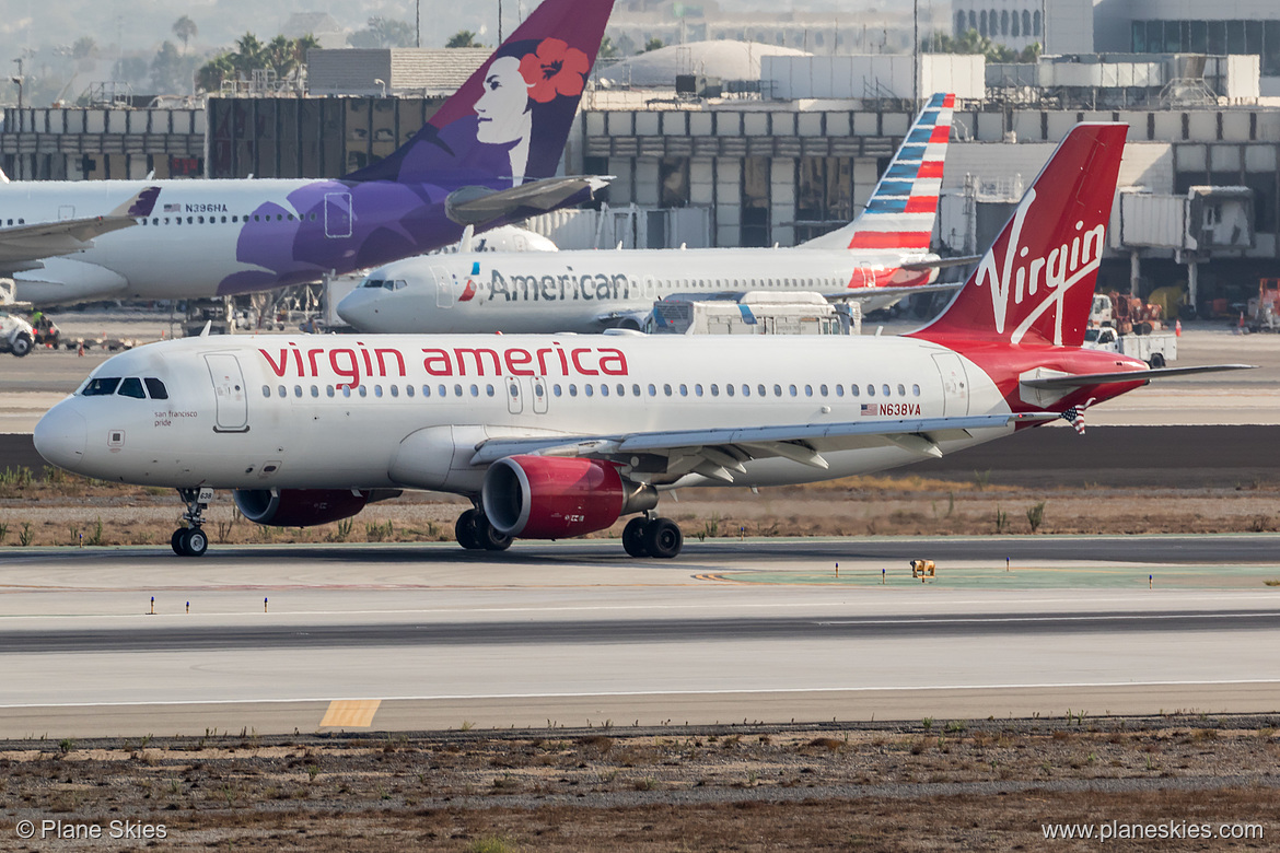 Virgin America Airbus A320-200 N638VA at Los Angeles International Airport (KLAX/LAX)