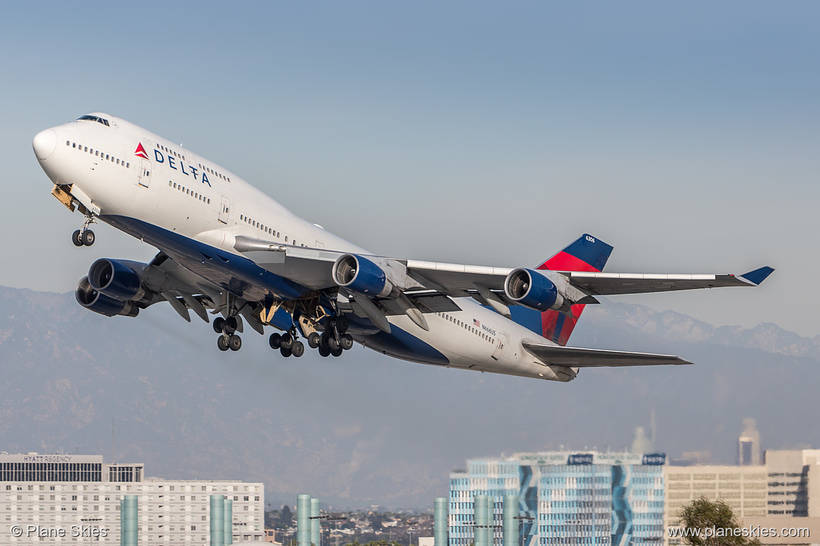 Delta Air Lines Boeing 747-400 N666US at Los Angeles International Airport (KLAX/LAX)