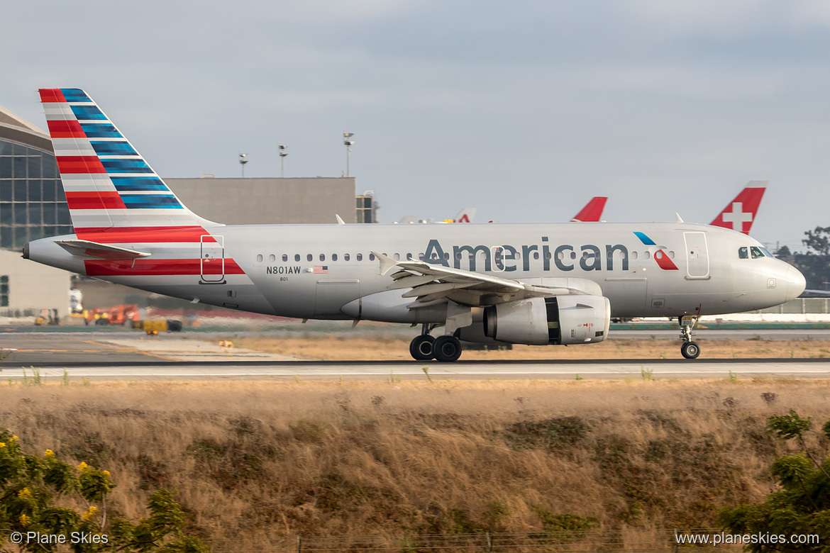 American Airlines Airbus A319-100 N801AW at Los Angeles International Airport (KLAX/LAX)