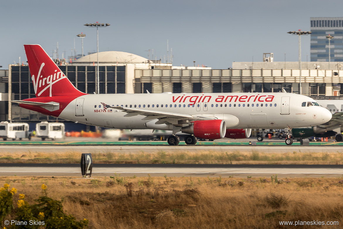 Virgin America Airbus A320-200 N847VA at Los Angeles International Airport (KLAX/LAX) Virgin America Airbus A320-200 N847VA at Los Angeles International Airport (KLAX/LAX)