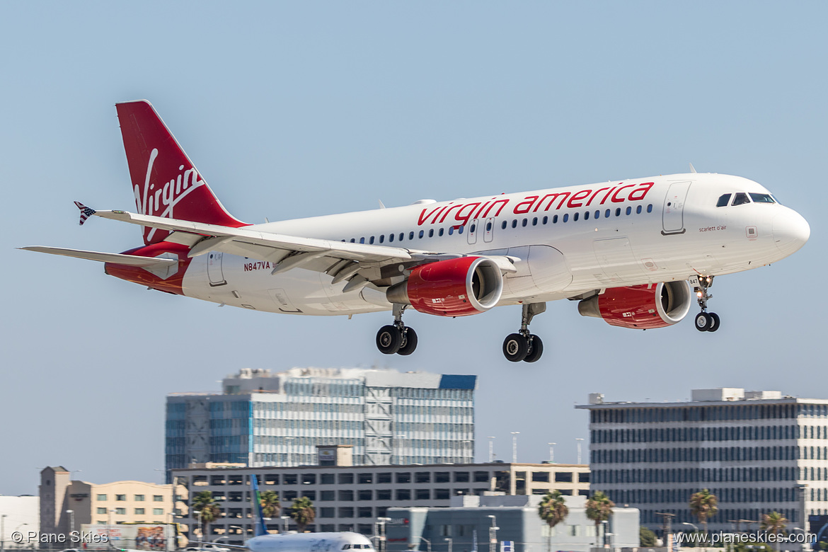 Virgin America Airbus A320-200 N847VA at Los Angeles International Airport (KLAX/LAX) Virgin America Airbus A320-200 N847VA at Los Angeles International Airport (KLAX/LAX)