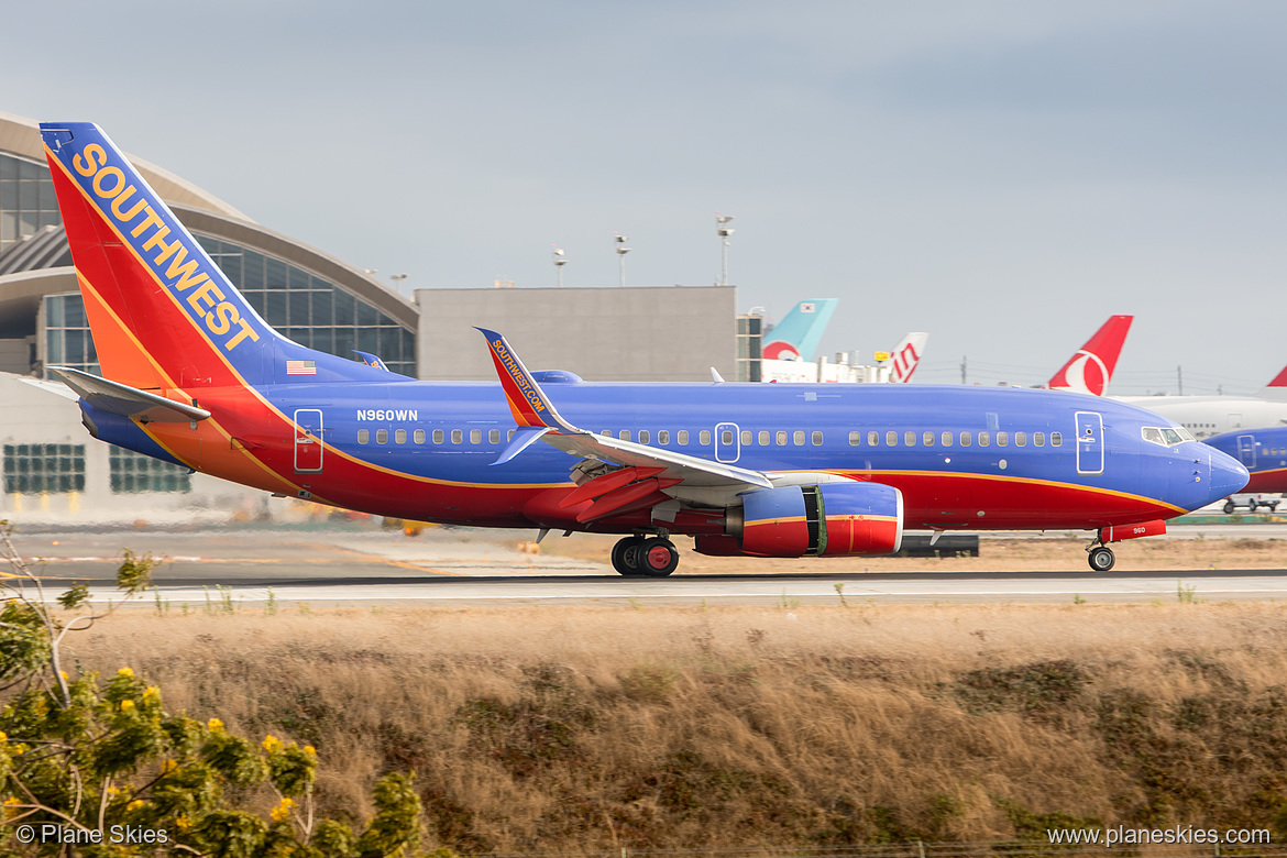 Southwest Airlines Boeing 737-700 N960WN at Los Angeles International Airport (KLAX/LAX) Southwest Airlines Boeing 737-700 N960WN at Los Angeles International Airport (KLAX/LAX)