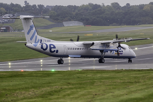 Flybe DHC Dash-8-400 G-JECR at Birmingham International Airport (EGBB/BHX)