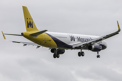 Monarch Airbus A321-200 G-ZBAD at Birmingham International Airport (EGBB/BHX)