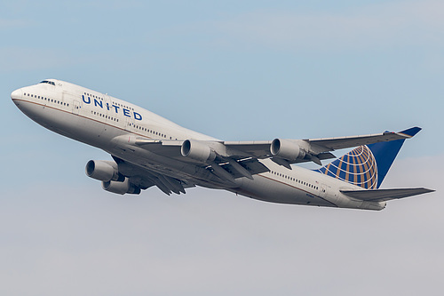 United Airlines Boeing 747-400 N128UA at Frankfurt am Main International Airport (EDDF/FRA)