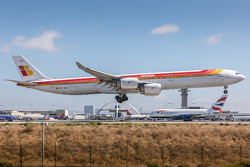 Iberia Airbus A340-600 EC-JLE at Los Angeles International Airport (KLAX/LAX)