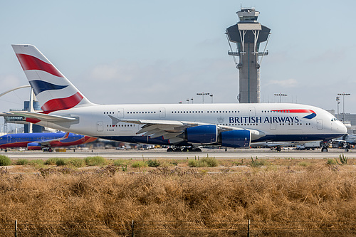 British Airways Airbus A380-800 G-XLEA at Los Angeles International Airport (KLAX/LAX)