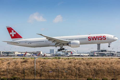 Swiss International Air Lines Boeing 777-300ER HB-JNH at Los Angeles International Airport (KLAX/LAX) Swiss International Air Lines Boeing 777-300ER HB-JNH at Los Angeles International Airport (KLAX/LAX)
