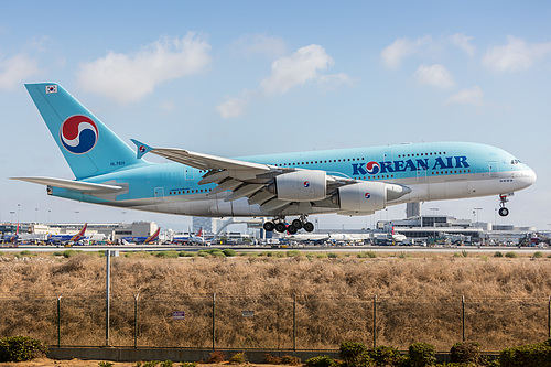 Korean Air Airbus A380-800 HL7611 at Los Angeles International Airport (KLAX/LAX) Korean Air Airbus A380-800 HL7611 at Los Angeles International Airport (KLAX/LAX)