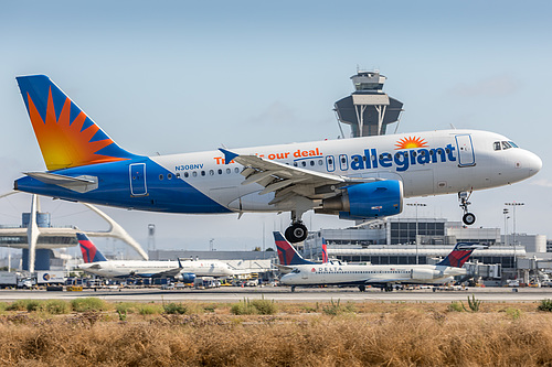 Allegiant Air Airbus A319-100 N308NV at Los Angeles International Airport (KLAX/LAX) Allegiant Air Airbus A319-100 N308NV at Los Angeles International Airport (KLAX/LAX)