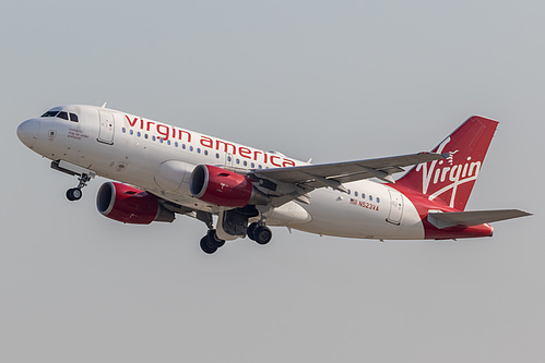 Virgin America Airbus A319-100 N523VA at Los Angeles International Airport (KLAX/LAX)